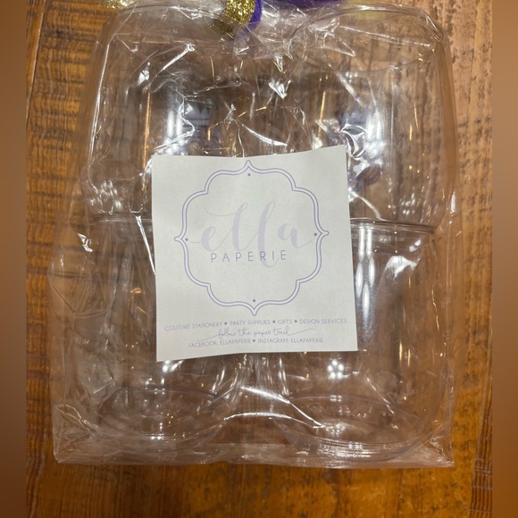 NWT LSU Plastic Wine Glasses (Set of 4) - Picture 4 of 7